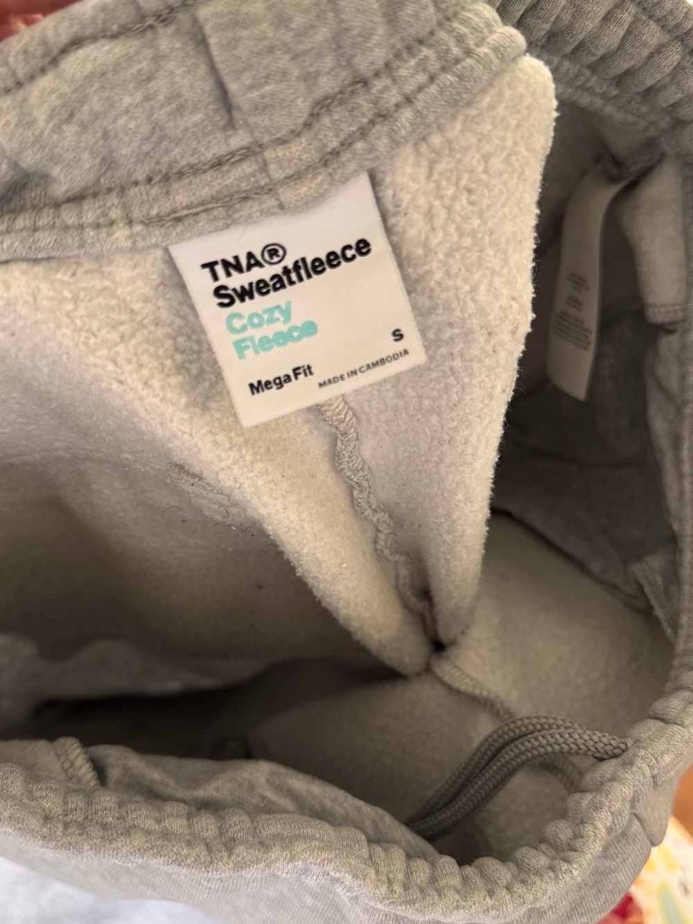 TNA Cozy Fleece Kids Sweatpants — Light Gray